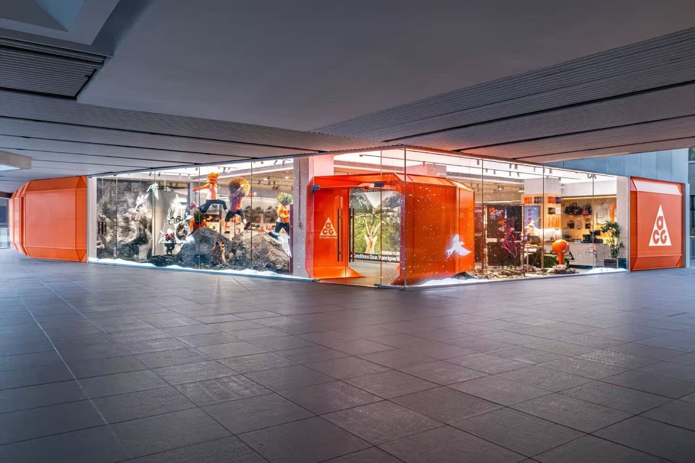 Nike ACG Base Camp storefront, Beijing Taikoo Li Sanlitun